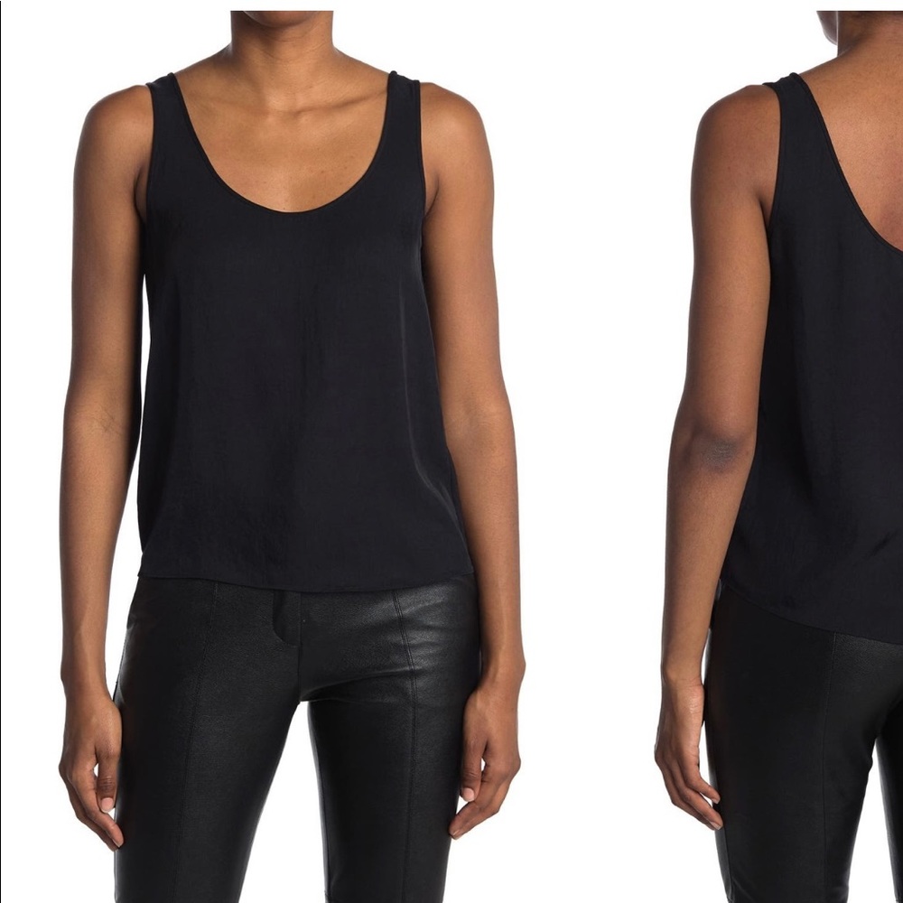 Vince Black Drapey Tank, sz lg, NWT